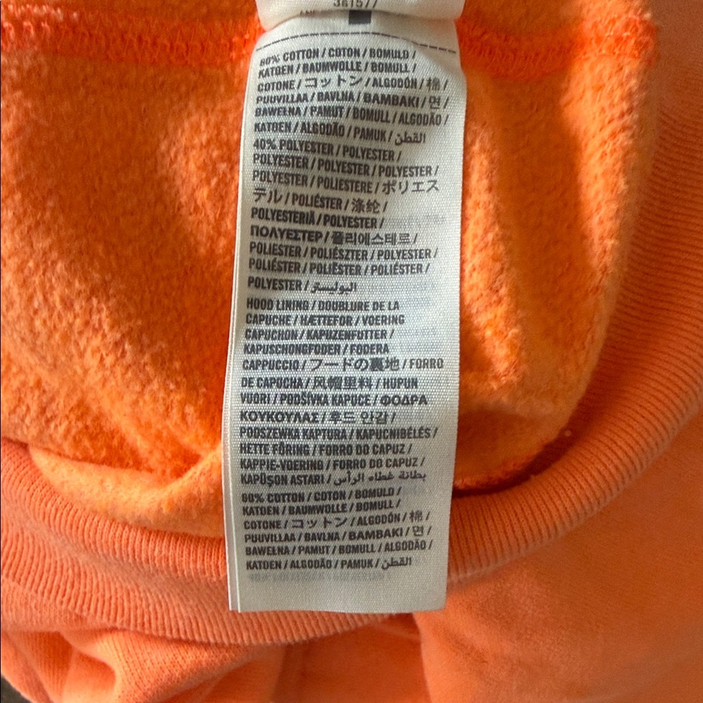 Vintage Hollister Highlighter Orange Coastal Cruisers Full Zip Hoodie - Picture 7 of 7